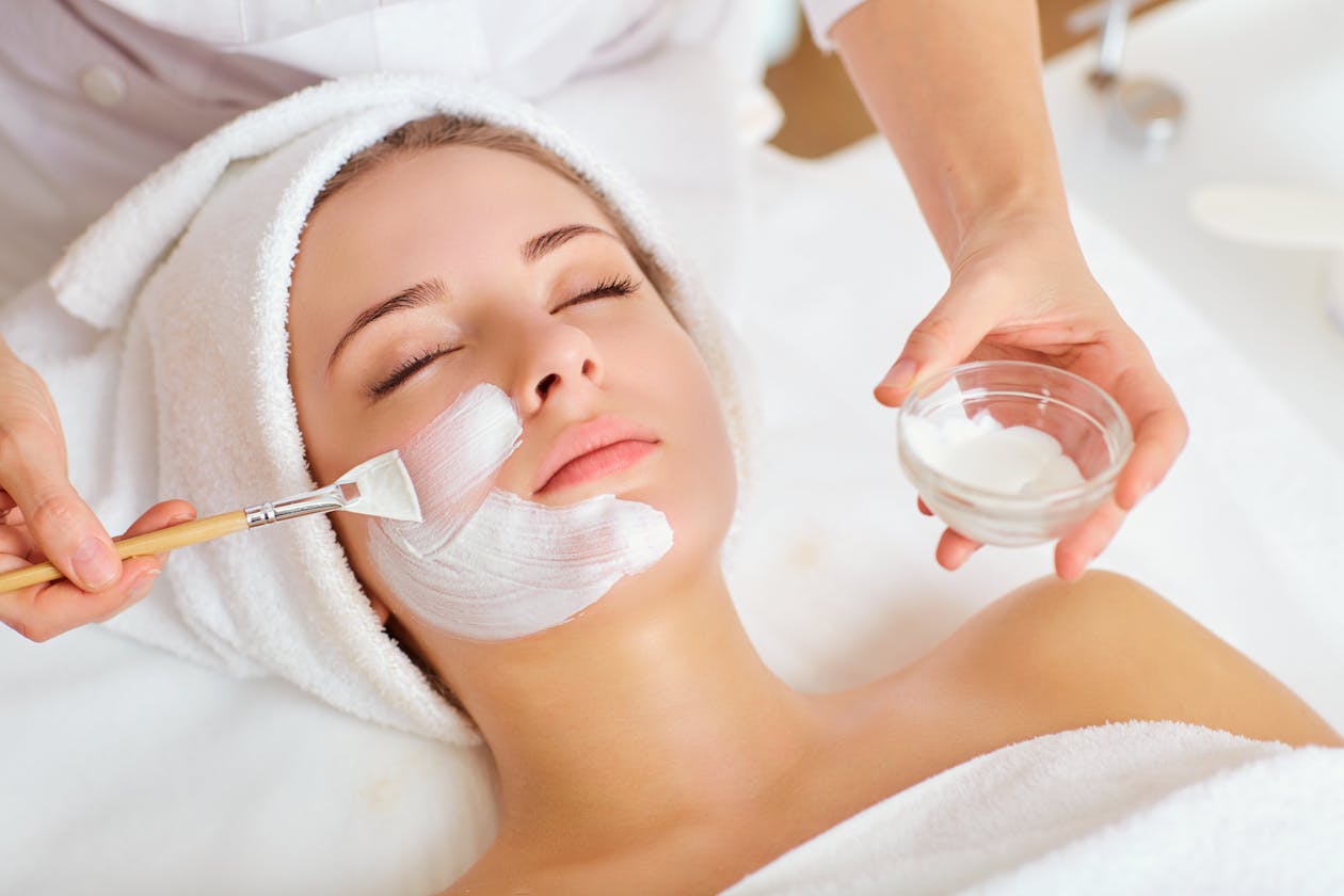 Professional chemical peel treatment